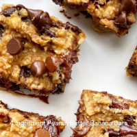 4 Ingredient Peanut Butter Banana Bars 